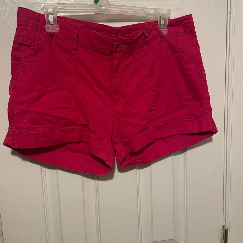 GAP Pink Bermuda Shorts Cotton Blend Mid-Thigh
